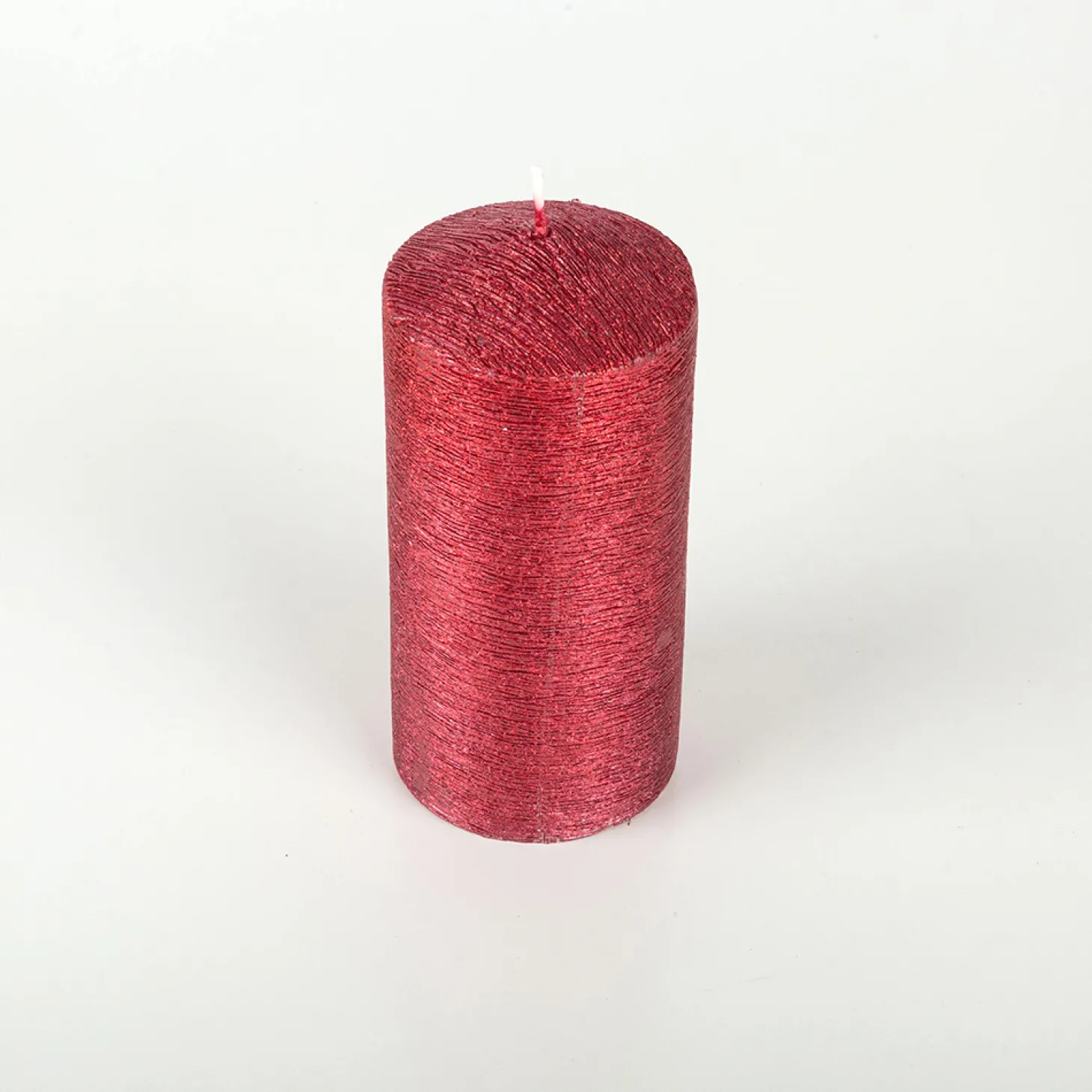 Vela decorativa pilar rojo Ø7x15cm
