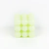 Vela decorativa verde Cubic 6x6cm