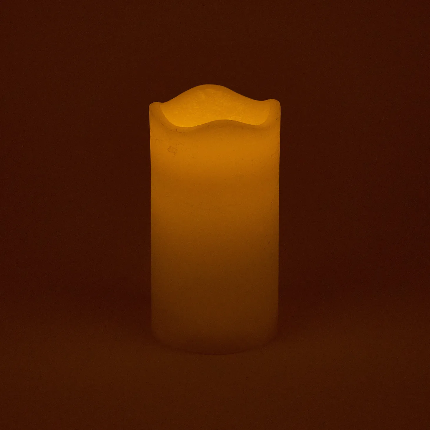 Vela LED con temporizador marfil Ø7x13cm