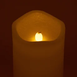 Vela LED con temporizador marfil Ø7x13cm